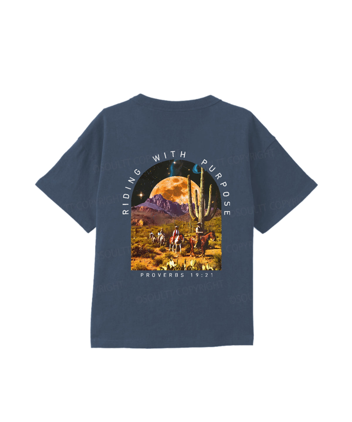 Kids Riding With Purpose Double Sided Cotton Christian T-shirt