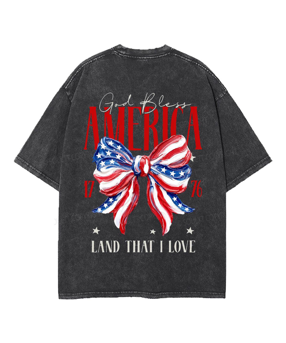 God Bless America Double Sided Unisex Washed Christian T-shirt
