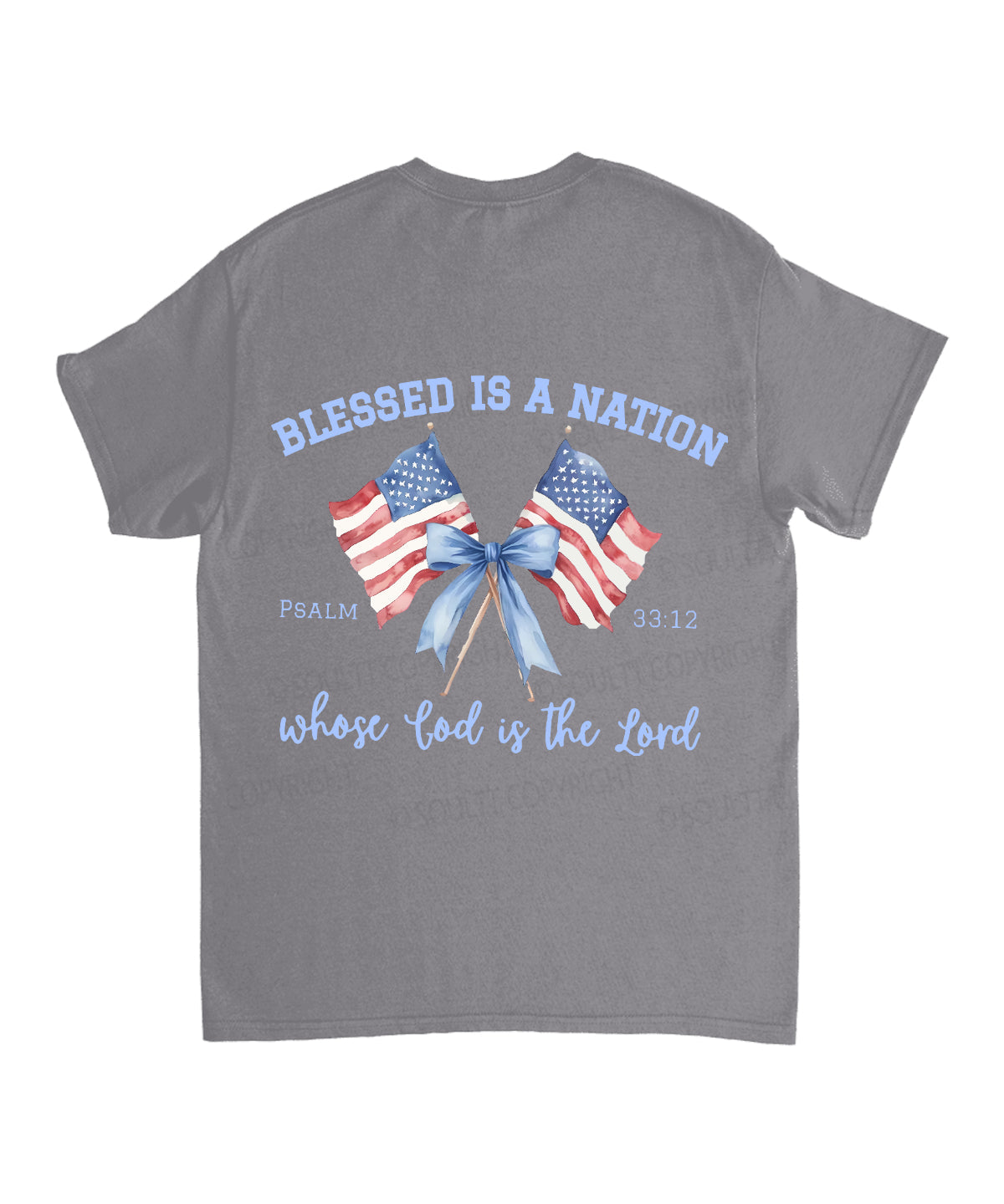 Blessed Is A Nation Whose god Is The Lord Double Sided Unisex Cotton Christian T-Shirt