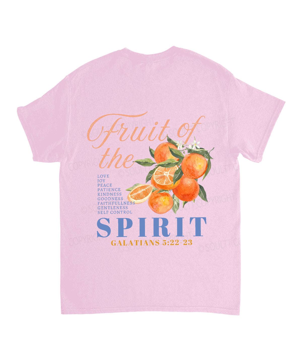 Fruit Of The Spirit Double Sided Unisex Cotton Christian T-Shirt