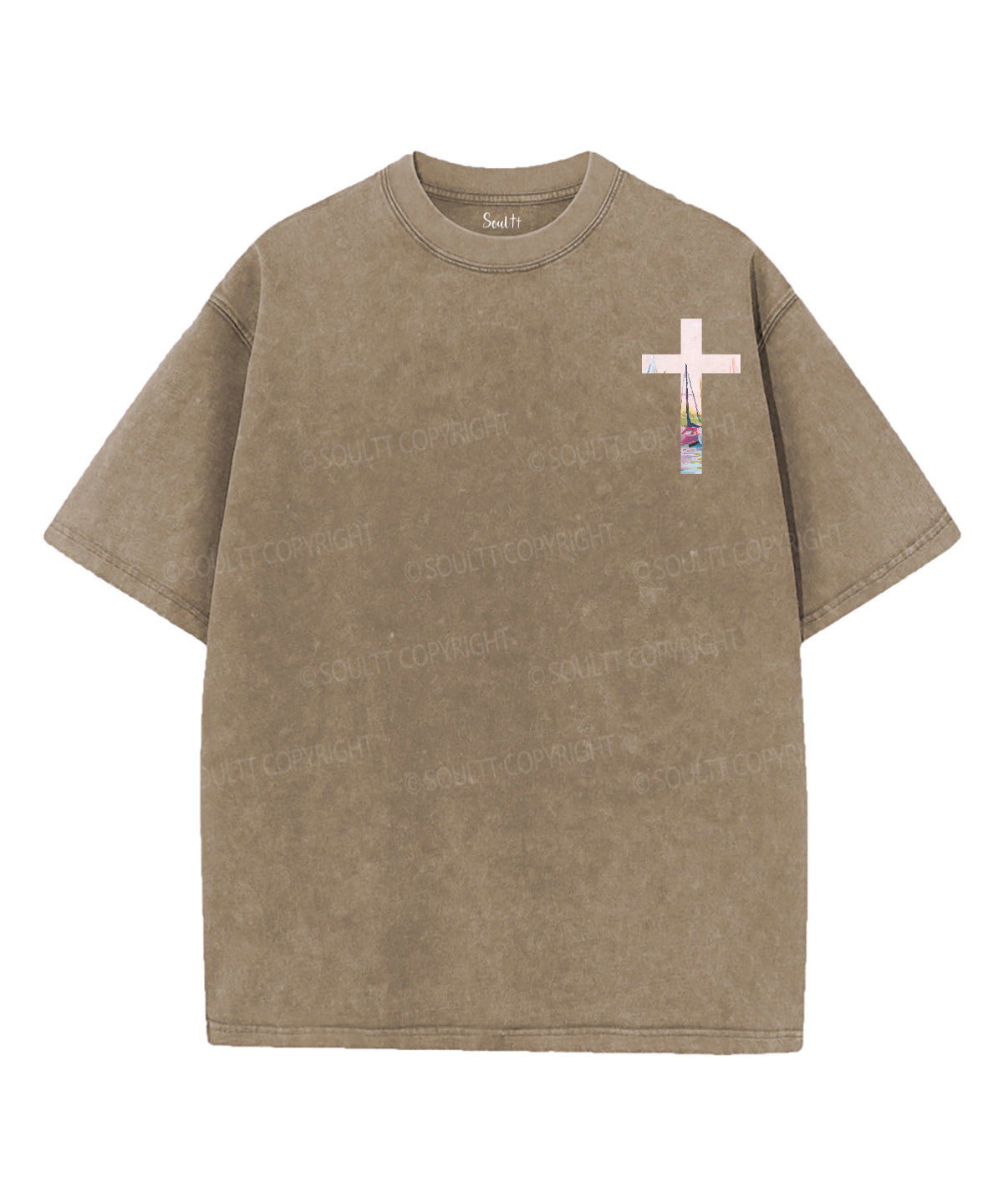 Life Is Better With Jesus Double Sided Unisex Washed Christian T-shirt
