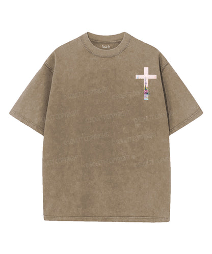 Life Is Better With Jesus Double Sided Unisex Washed Christian T-shirt