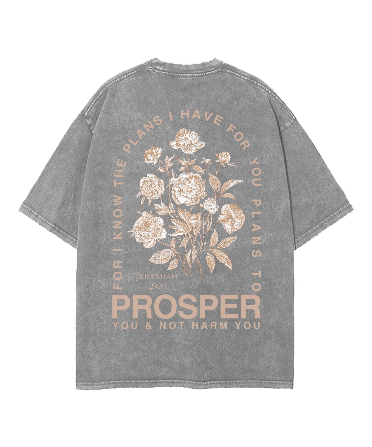 The Plans I Hane For You Double Sided Unisex Washed Christian T-shirt