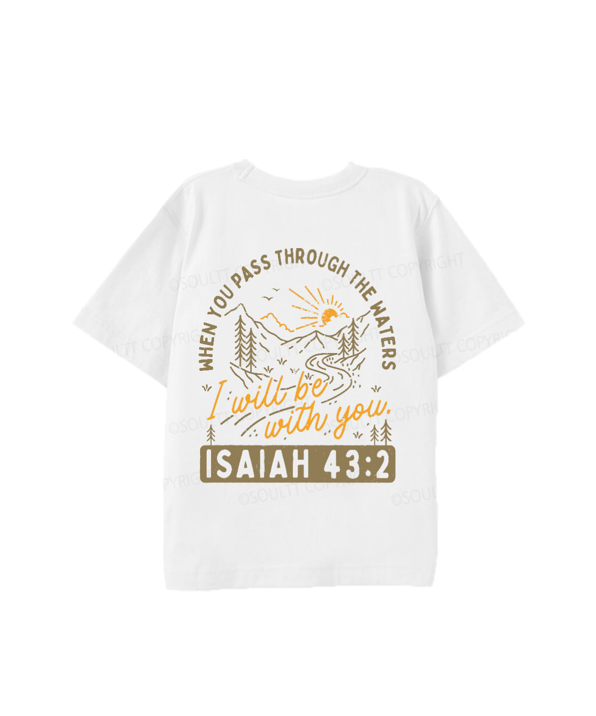 Kids I Will Be With You Double Sided Cotton Christian T-shirt