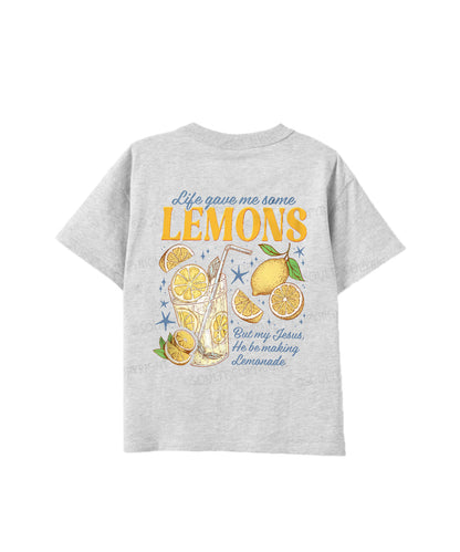 Kids Life Gave Me Some Lemons Double Sided Cotton Christian T-shirt