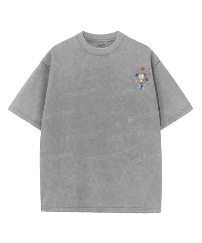 Faith • Freedom • Family Double Sided Unisex Washed Christian T-shirt