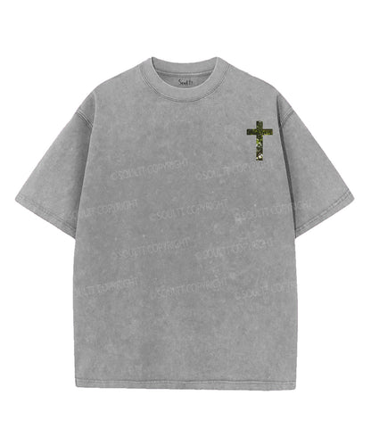 Rooted In Christ Double Sided Unisex Washed Christian T-shirt