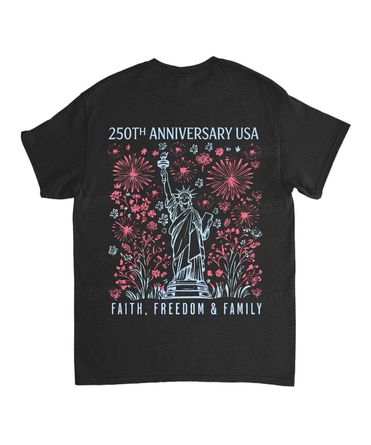 250 Years America Anniversary Double Sided Unisex Cotton Christian T-Shirt