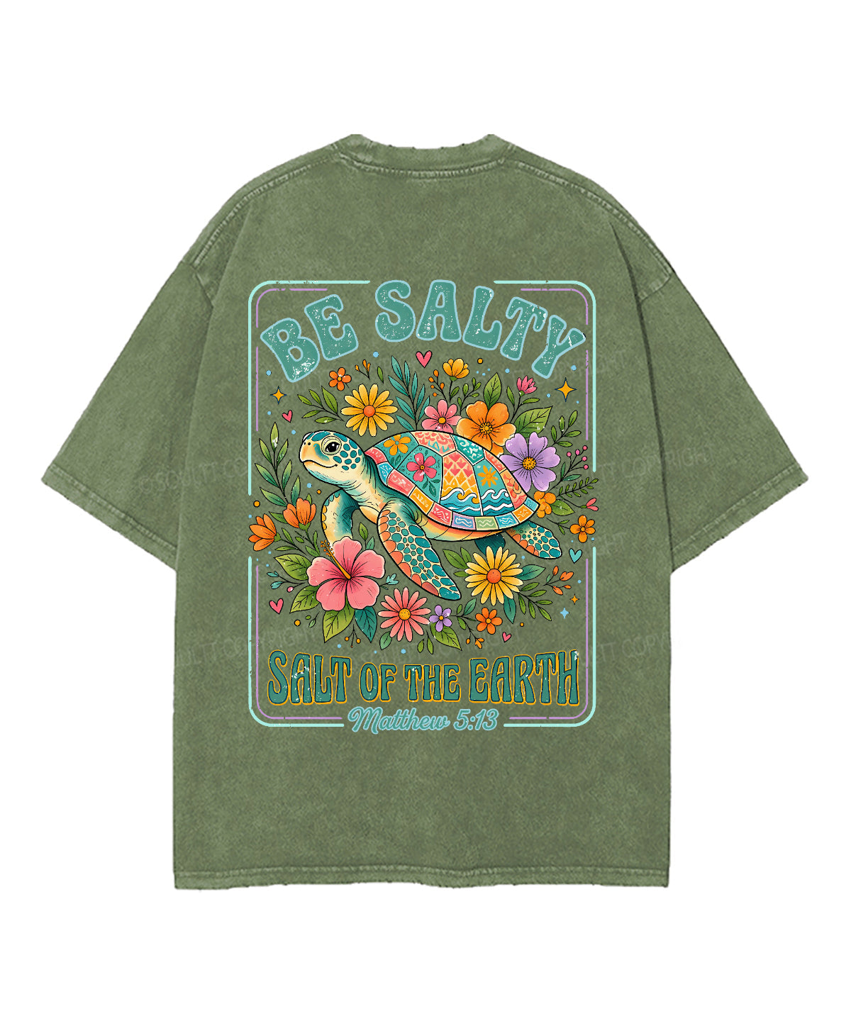 Salt Of The Earth Double Sided Unisex Washed Christian T-shirt