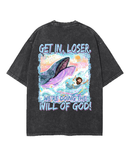 We're Doing The Will Of God Double Sided Unisex Washed Christian T-shirt