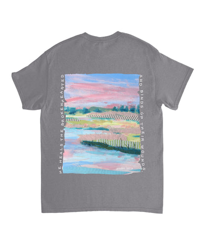 He Heals The Brokenhearted Double Sided Unisex Cotton Christian T-Shirt