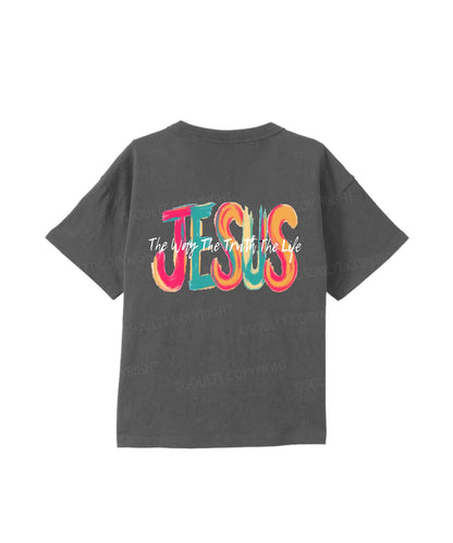 Kids Jesus The Way Double Sided Cotton Christian T-shirt