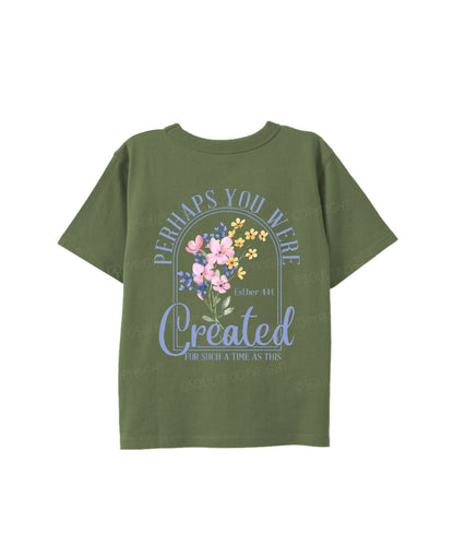 Kids Created For Such A Time Double Sided Cotton Christian T-shirt