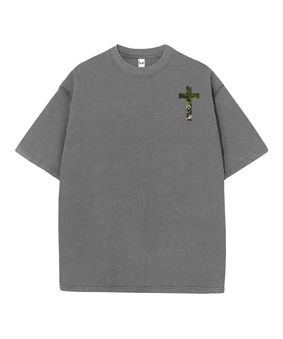 Rooted In Christ Double Sided Unisex Christian Washed T-Shirt & Shorts
