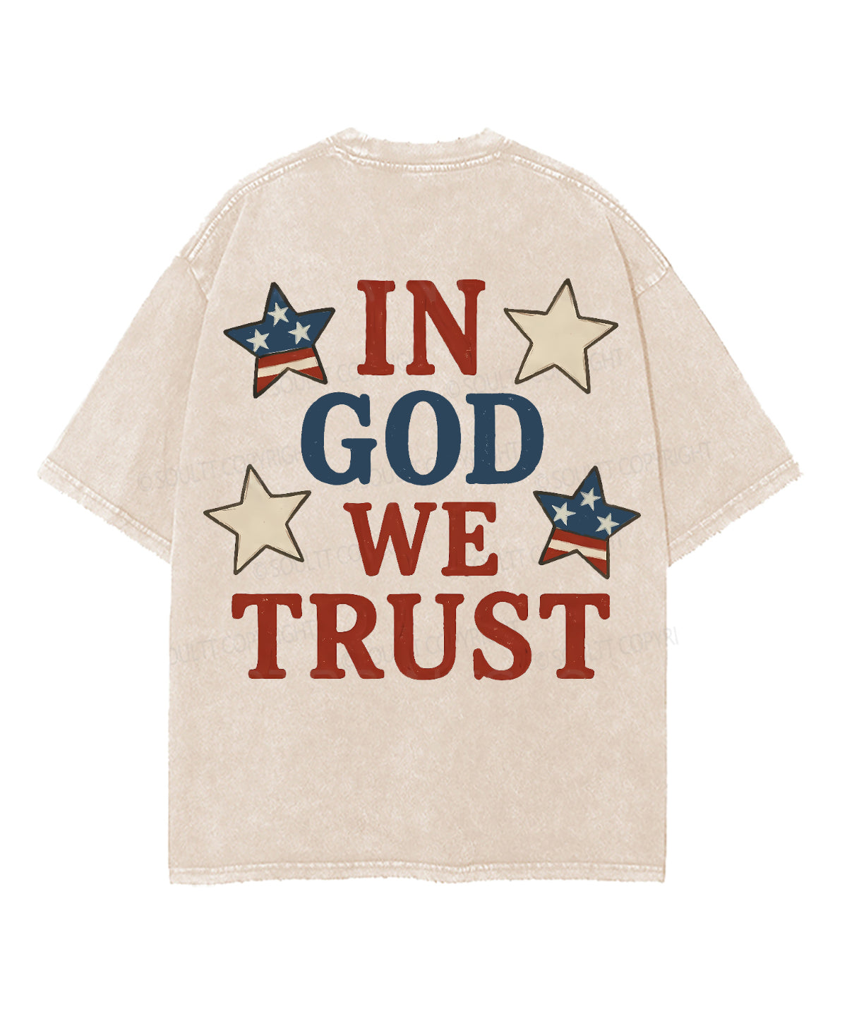 In God We Trust Double Sided Unisex Washed Christian T-shirt