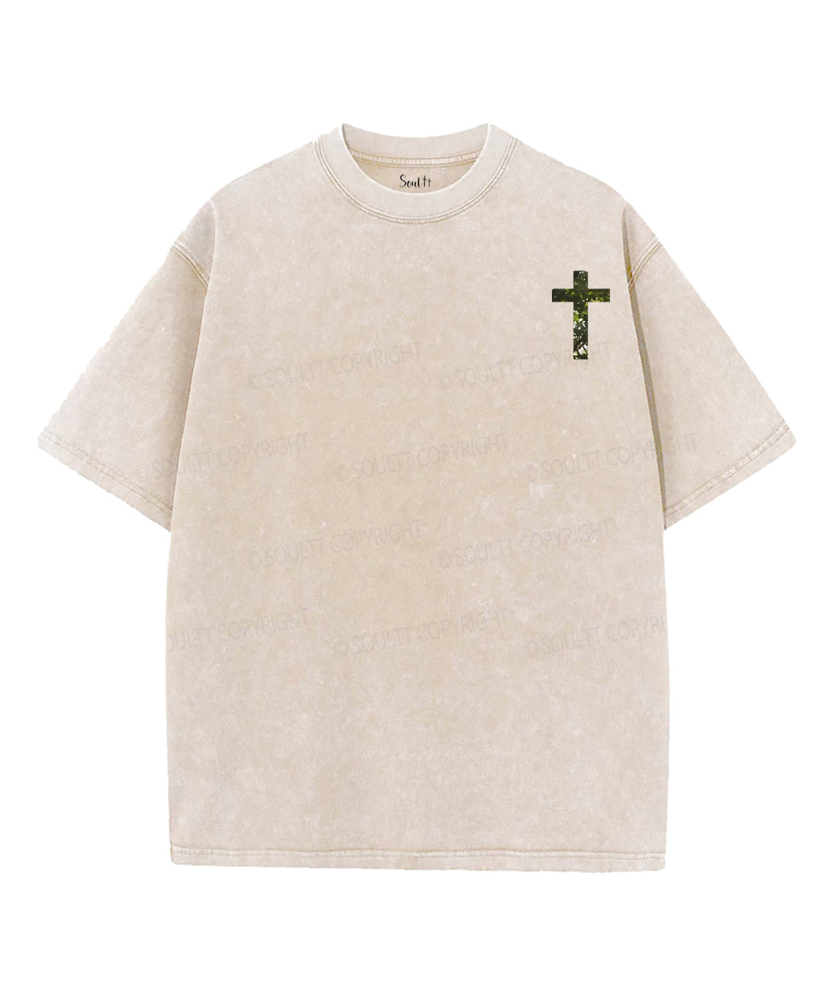 Rooted In Christ Double Sided Unisex Washed Christian T-shirt