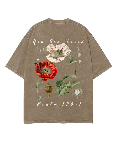 You Are Loved Double Sided Unisex Washed Christian T-shirt