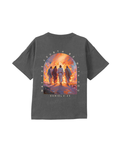 Kids May the Fourth Be With You Double Sided Cotton Christian T-shirt