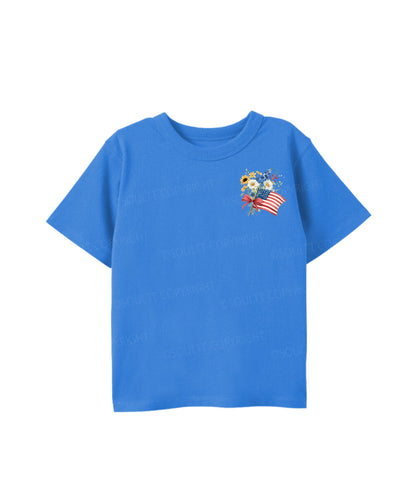 Kids 250 Years America Anniversary Double Sided Cotton Christian T-shirt