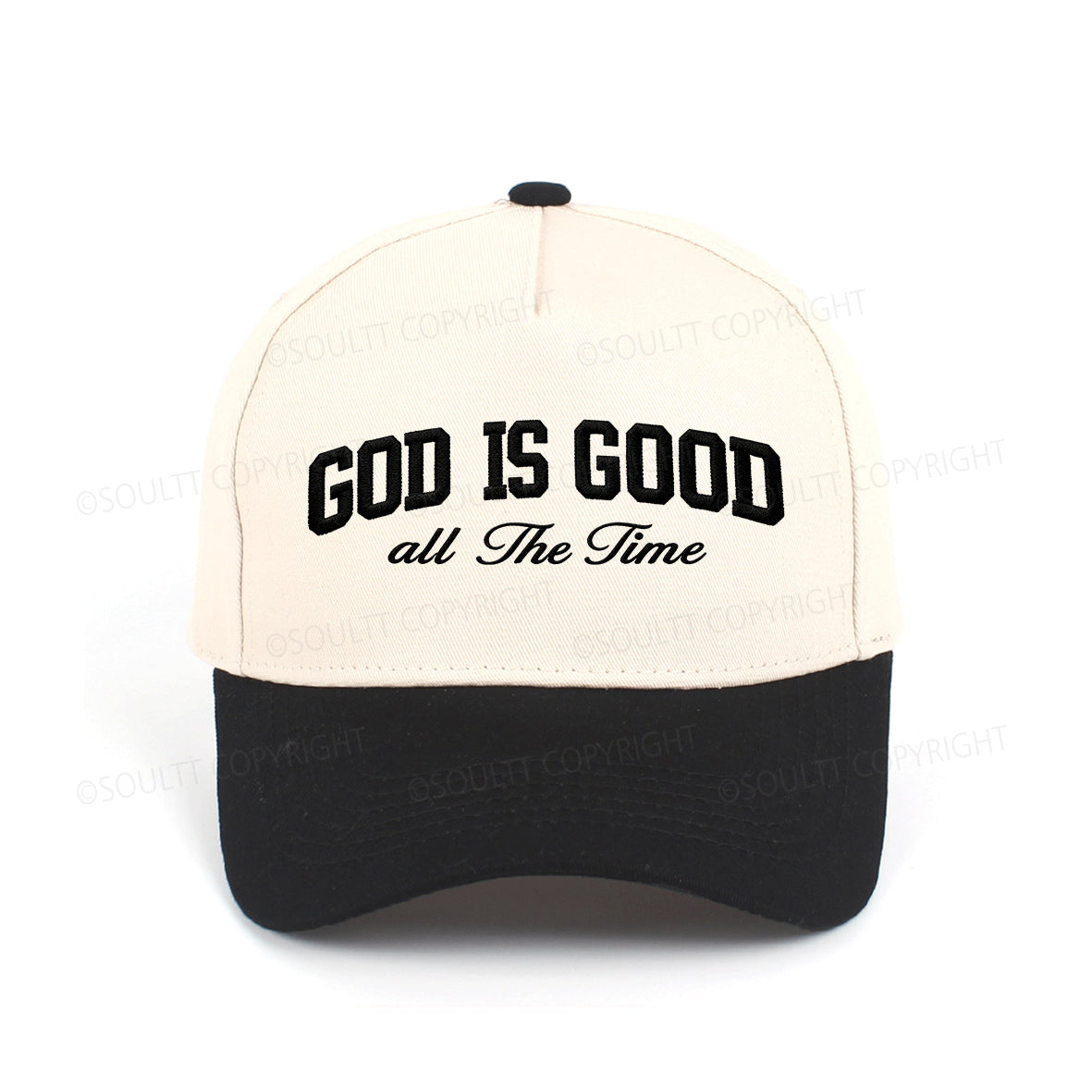 God Is Good All The Time Embroidered Christian Trucker Hat