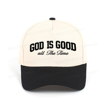 God Is Good All The Time Embroidered Christian Trucker Hat