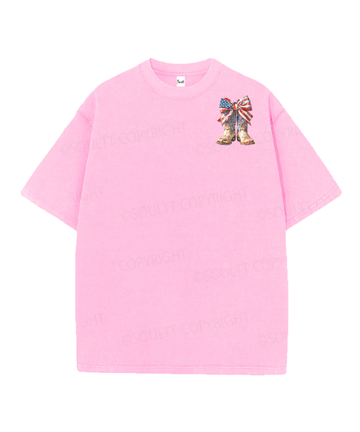 God Bless America Double Sided Unisex Christian Washed T-Shirt & Shorts