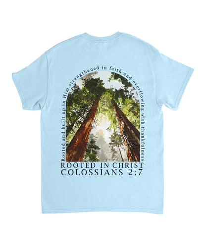Rooted In Christ Double Sided Unisex Cotton Christian T-Shirt
