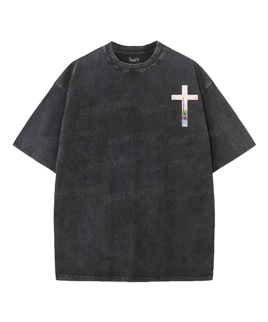 Life Is Better With Jesus Double Sided Unisex Washed Christian T-shirt