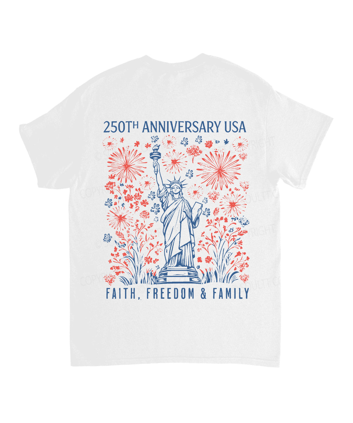 250 Years America Anniversary Double Sided Unisex Cotton Christian T-Shirt