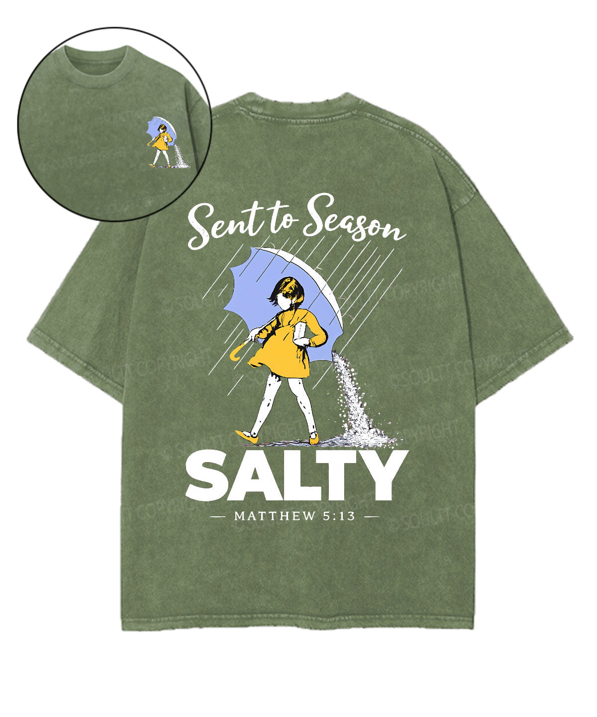 Sent To Season Double Sided Unisex Washed Christian T-shirt