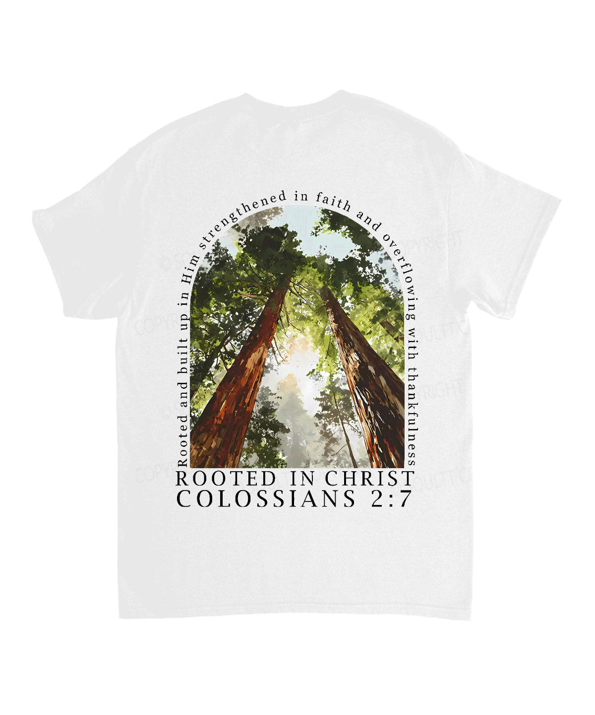 Rooted In Christ Double Sided Unisex Cotton Christian T-Shirt