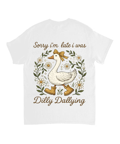 Sorry I’m Late, His Timing Not Mine Double Sided Unisex Cotton Christian T-Shirt