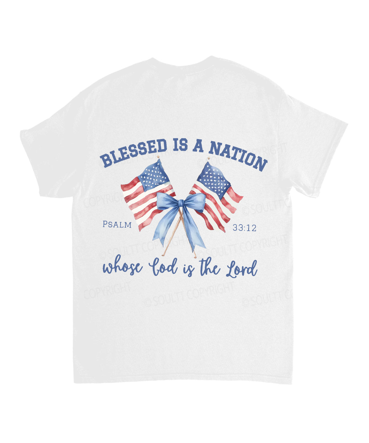 Blessed Is A Nation Whose god Is The Lord Double Sided Unisex Cotton Christian T-Shirt