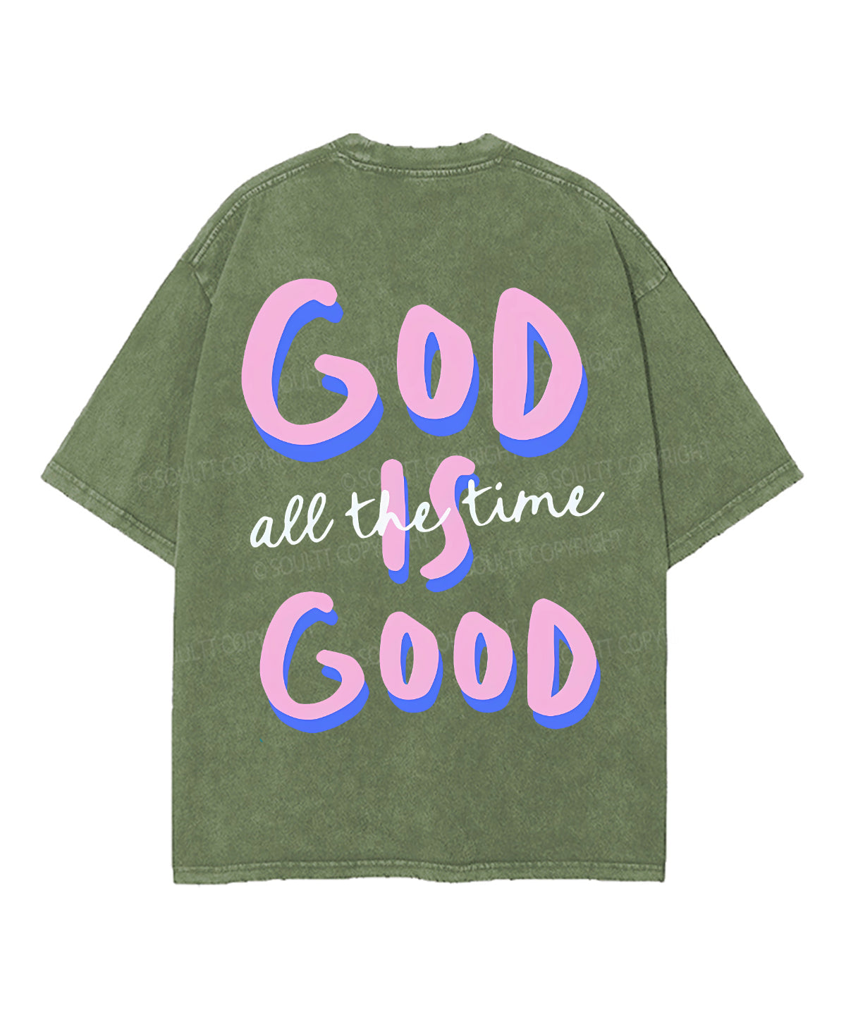 God Is Good Double Sided Unisex Washed Christian T-shirt