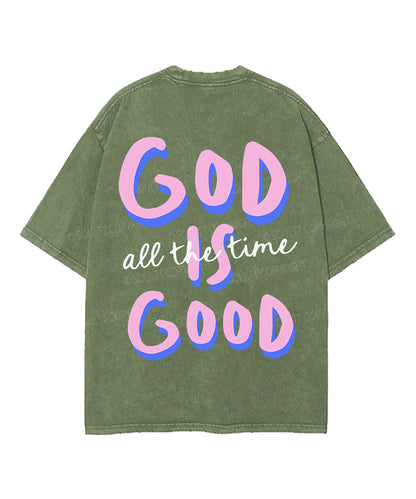 God Is Good Double Sided Unisex Washed Christian T-shirt