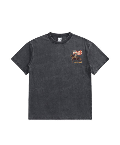 Kids One Nation Under God Double Sided Washed Christian T-shirt