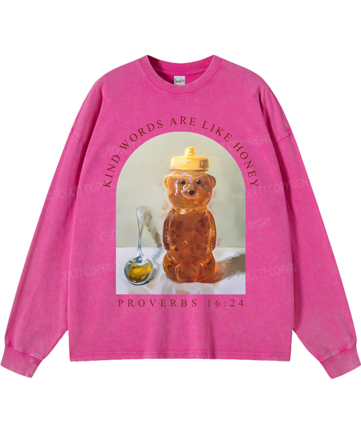 Kind Words Are Like Honey Washed Christian Long-sleeve T-shirt