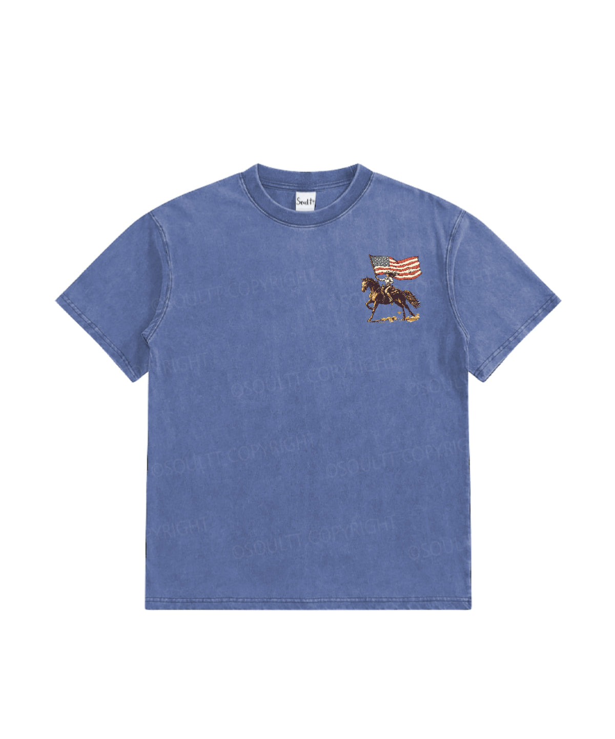Kids One Nation Under God Double Sided Washed Christian T-shirt