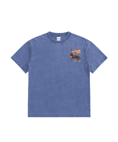 Kids One Nation Under God Double Sided Washed Christian T-shirt