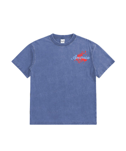 Kids 250 Years America Anniversary Double Sided Washed Christian T-shirt