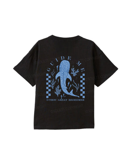 Kids Guide Me ,O Thou Great Redeemer Double Sided Cotton Christian T-shirt