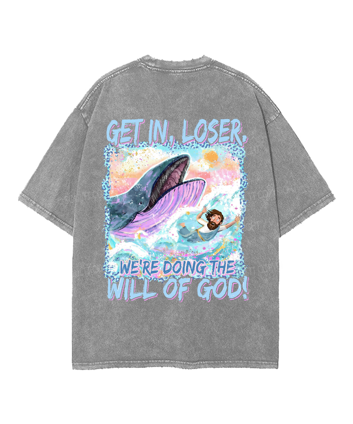 We're Doing The Will Of God Double Sided Unisex Washed Christian T-shirt