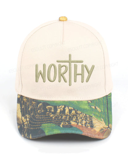 Worthy Embroidered Christian Trucker Hat