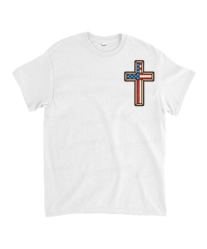 Hooked On Jesus Double Sided Unisex Cotton Christian T-Shirt