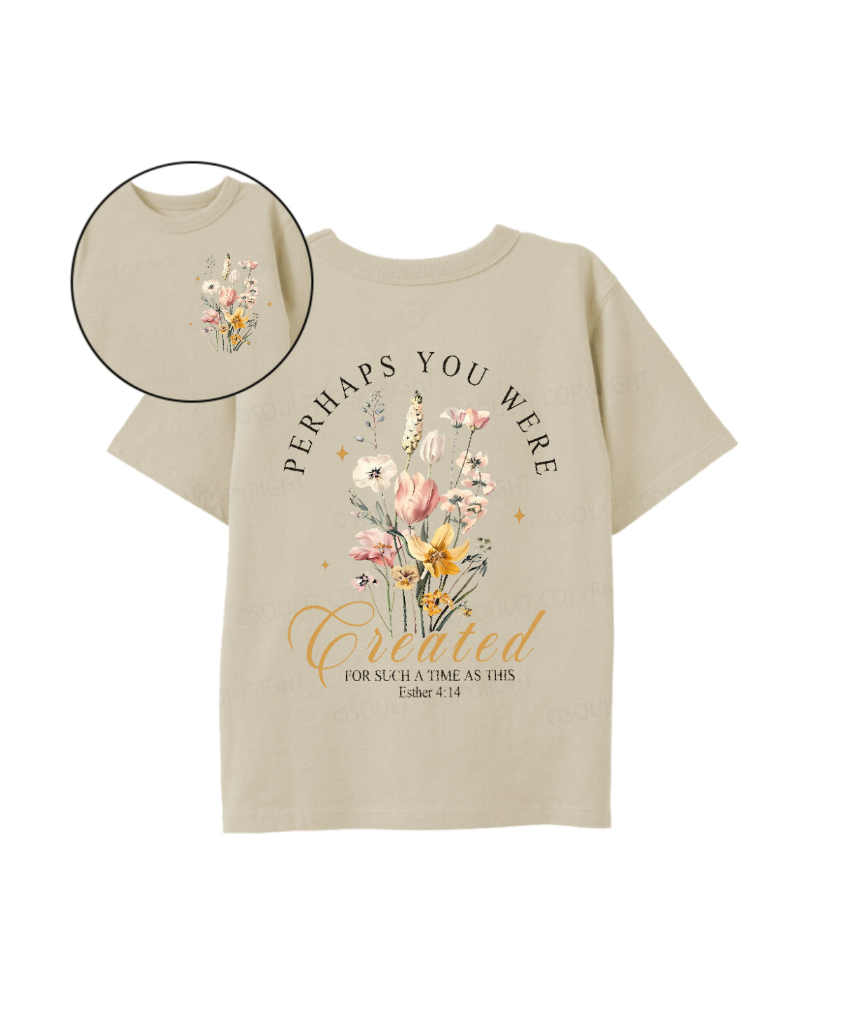 Kids Perhaps You Were Created Double Sided Cotton Christian T-shirt