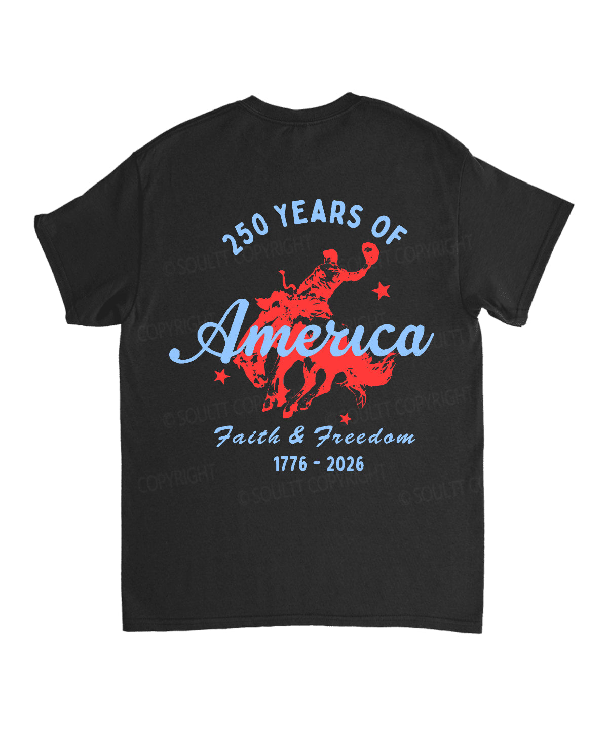 250 Years America Anniversary Double Sided Unisex Cotton Christian T-Shirt