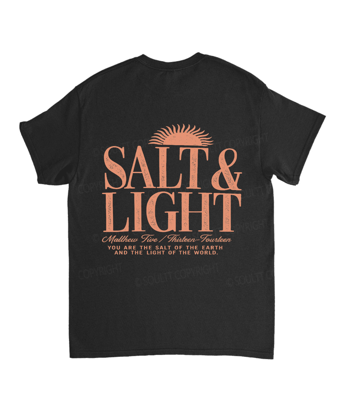 Salt & Light Double Sided Unisex Cotton Christian T-Shirt