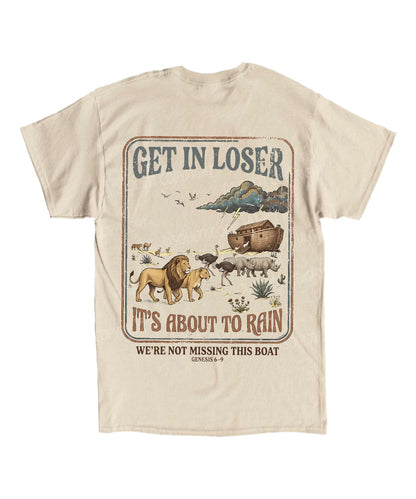It's About To Rain We're Not Missing This Boat Double Sided Unisex Cotton Christian T-Shirt