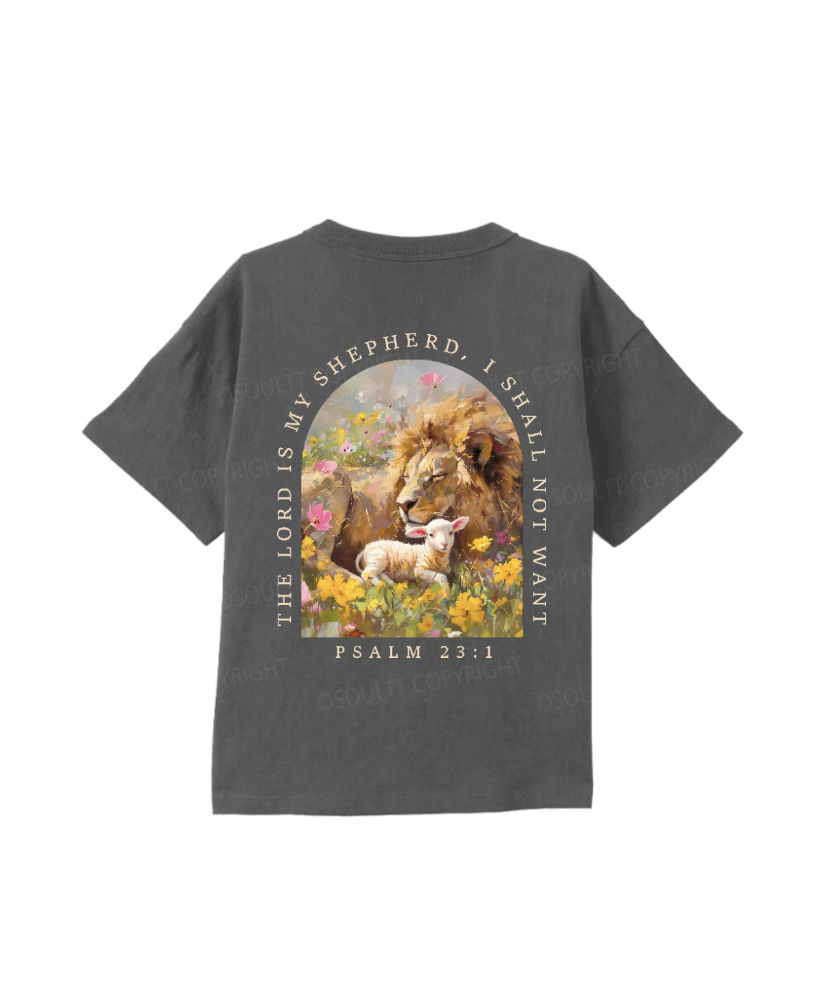Kids The Lord Is My Shepherd Double Sided Cotton Christian T-shirt