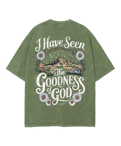 I Have Seen The Goodness Of God Double Sided Unisex Washed Christian T-shirt